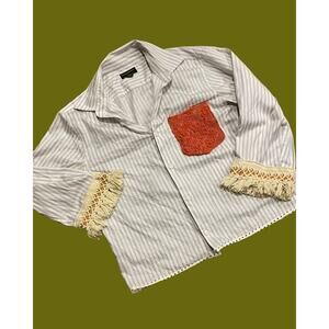 Medium Upcycled Banana Republic Bohemian Shirt